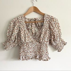 RedBerry Floral Crop Top